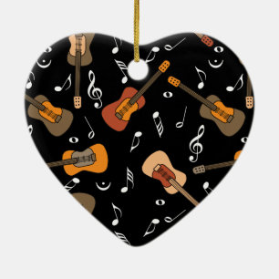 Guitar Muzieknoten Patroon Keramisch Ornament