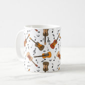 Guitar Muzieknoten Patroon Koffiemok (Voorkant links)