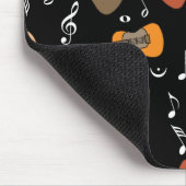 Guitar Muzieknoten Patroon Muismat (Hoek)