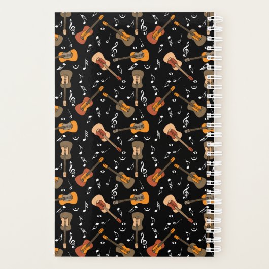 Guitar Muzieknoten Patroon Planner (Achterkant)