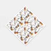 Guitar Muzieknoten Patroon Servet (Hoek)