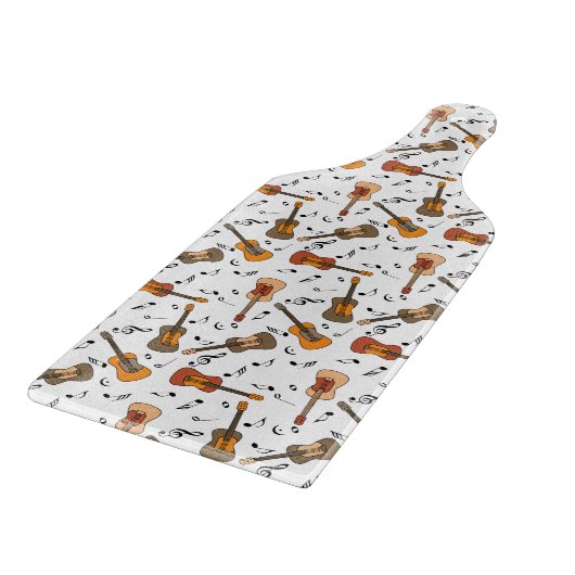 Guitar Muzieknoten Patroon Snijplank (Hoek)