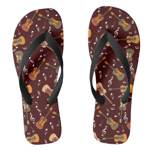 Guitar Muzieknoten Patroon Teenslippers (Voetbed)