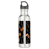 Guitar Muzieknoten Patroon Waterfles (Achterkant)