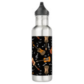 Guitar Muzieknoten Patroon Waterfles (Rechts)