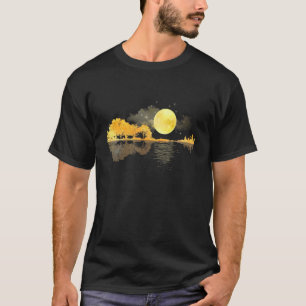 Guitar Natuur Moon Retro Style Guitarist T-shirt