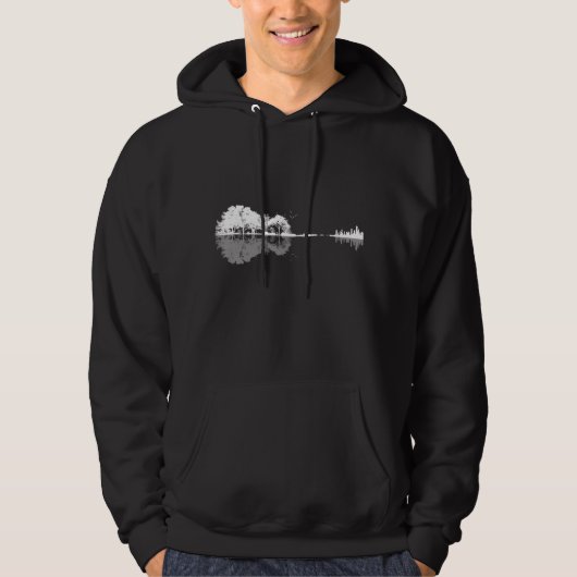 Guitar Natuur Trees Birds Hoodie (Voorkant)