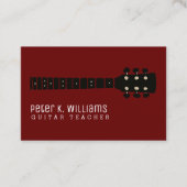 Guitar-Neck Guitar Teacher Visitekaartje (Voorkant)