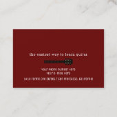 Guitar-Neck Guitar Teacher Visitekaartje (Achterkant)