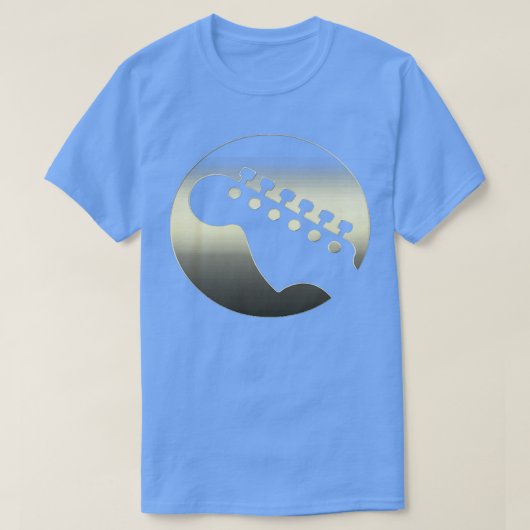 Guitar Neck Silhouette Guitar Music Player  T-shirt (Design voorkant)