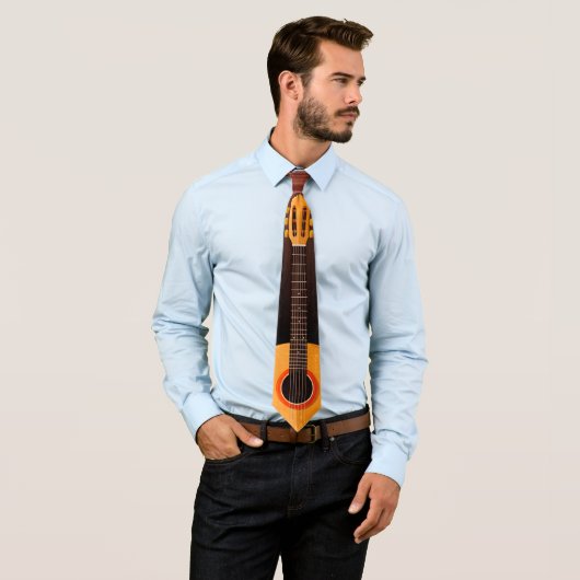 Guitar Necktie Music-Thleed Design Versie 1 Stropdas (In situ)