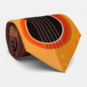 Guitar Necktie Music-Thleed Design Versie 1 Stropdas (Opgerold)