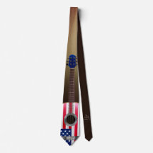 Guitar Necktie Versie 5 Patriottisch