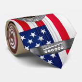 Guitar Necktie Versie 5 Patriottisch Stropdas (Opgerold)