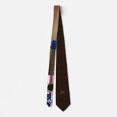 Guitar Necktie Versie 5 Patriottisch Stropdas (Achterkant)