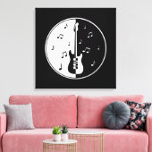 Guitar Night Canvas Afdruk (Insitu (Woonkamer))