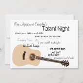 Guitar Night Kaart (Voorkant)
