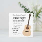 Guitar Night Kaart (Staand voorkant)