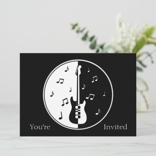 Guitar Night Kaart (Staand voorkant)