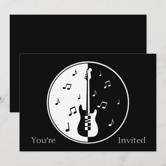 Guitar Night Kaart (Voorkant / Achterkant)