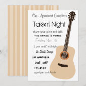 Guitar Night Kaart (Voorkant / Achterkant)