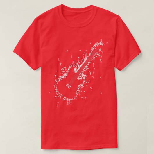 Guitar notes awesome design t-shirt (Design voorkant)