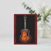 "Guitar Notes" Briefkaart (Staand voorkant)