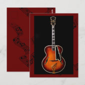 "Guitar Notes" Briefkaart (Voorkant / Achterkant)