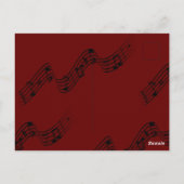 "Guitar Notes" Briefkaart (Achterkant)