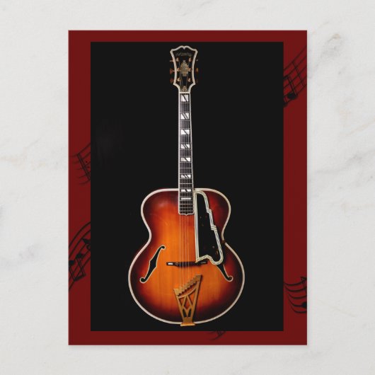 "Guitar Notes" Briefkaart (Voorkant)