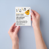 Guitar Notes, Musical Instrument Store Flyer (Hand)