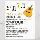 Guitar Notes, Musical Instrument Store Flyer (Voorkant)