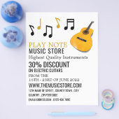 Guitar Notes, Musical Instrument Store Flyer (Enkel)