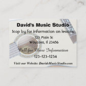 Guitar of Music Lesson Visitekaartje (Achterkant)