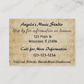 Guitar of Music Lesson Visitekaartje (Achterkant)