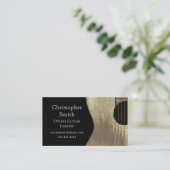 Guitar Online Music Lessons Beige and White Visitekaartje (Staand voorkant)