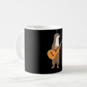 Guitar Otter Animal Kinder Guitarist Art Koffiemok (Voorkant links)