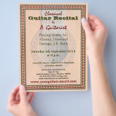 Guitar overweging of concertflyer flyer (Hand)