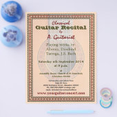 Guitar overweging of concertflyer flyer (Enkel)