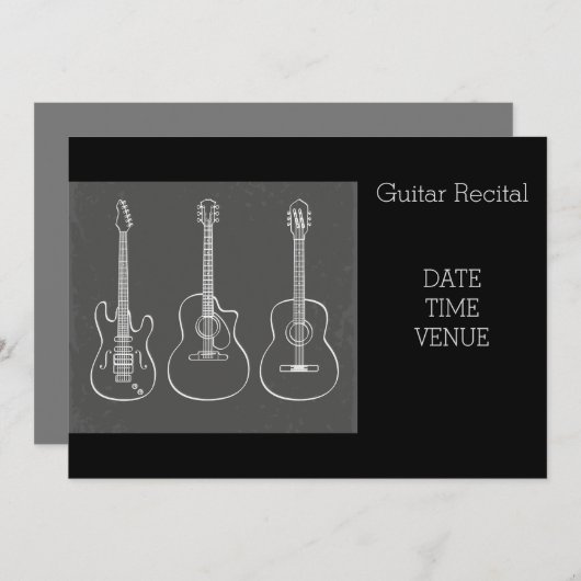 Guitar Overweging opgeruimde stijlvolle prestaties Kaart (Voorkant / Achterkant)