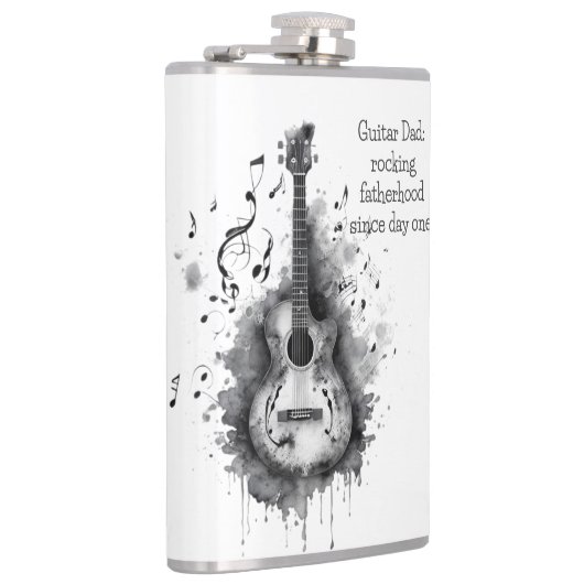 Guitar Pa gepersonaliseerde fles. Vaderdag Heupfles (Rechts)