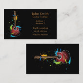 Guitar Paint Splat Visitekaartje (Voorkant / Achterkant)