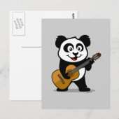 Guitar Panda Briefkaart (Voorkant / Achterkant)