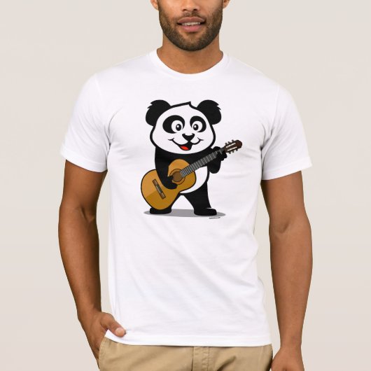 Guitar Panda (lichte shirten) T-shirt (Voorkant)