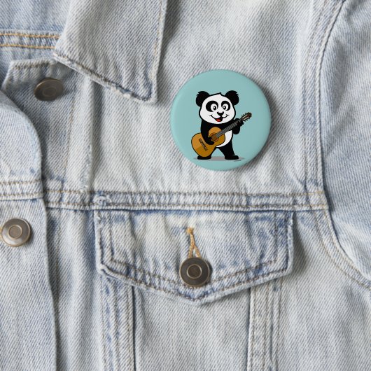 Guitar Panda Ronde Button 5,7 Cm (In situ)