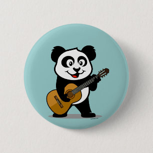 Guitar Panda Ronde Button 5,7 Cm
