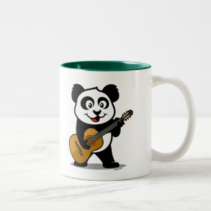 Guitar Panda Tweekleurige Koffiemok