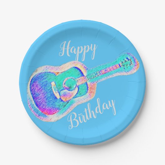 GUITAR PAPIEREN BORDJE (Voorkant)