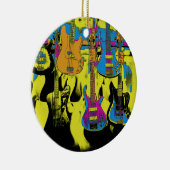 Guitar Party - Musical Instrument Ceramic Orna Keramisch Ornament (Rechts)
