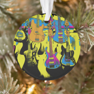 Guitar Party - Musical Instrument Ceramic Orna Ornament